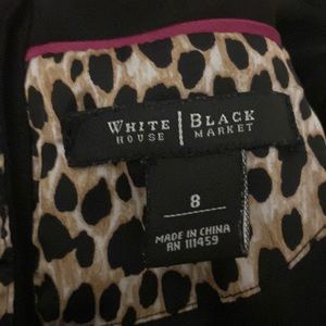 White House Black Market peplum style blouse black